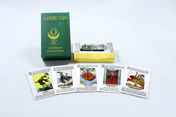kupować Złota krawędź Szczegółowe Tarot Karty drukowalne Klasyczna rosyjska karta tarot z przewodnikiem online manufacture