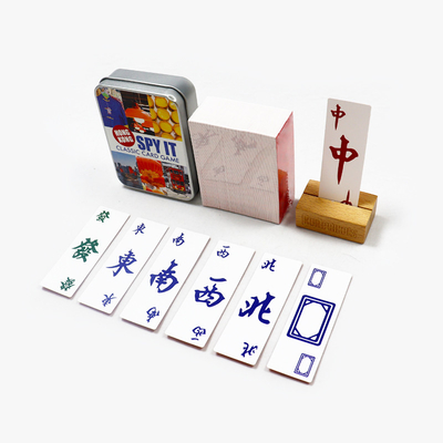 kupować Drukowanie na zamówienie Amerykańskie karty Mahjong Grając w karty multiplayer Papierowy karton Mahjong z puszką online manufacture