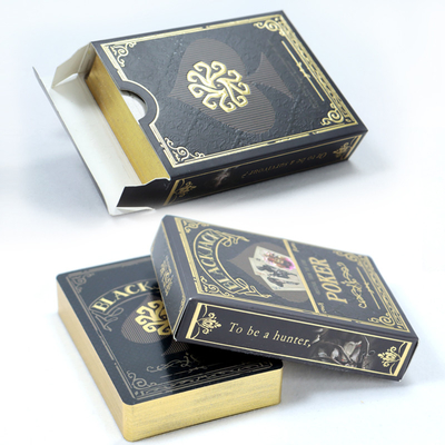 kupować Luksusowe karty do gry ze złotymi krawędziami, poker, niestandardowy nadruk, złota folia, karty do gry w Dubaju z pudełkiem online manufacture
