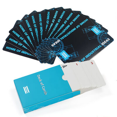 kupować Sprzedaż hurtowa kart do gry na zamówienie z spersonalizowanym logo w plastikowym pudełku i druku CMYK online manufacture