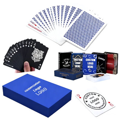 kupować Niestandardowe karty do gry z papieru OEM Drukowane 54 karty do gry w pokera z niestandardowym pudełkiem i dostosowalnym rozmiarem karty online manufacture
