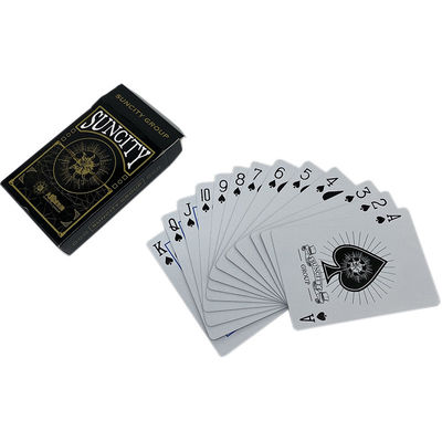 kupować Niestandardowa talia druku czarno-złotych kart do gry wyprodukowana w Chinach online manufacture