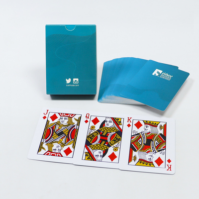 100% PVC Bridge Playing Card Drukowane plastikowe pokłady do prania z wykończeniem powierzchni UV
