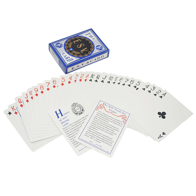 Zindywidualizowane Logo Drukowane Casino Grade Niemiecki Czarny Rdzeń Tekstura Papier Poker Game Deck