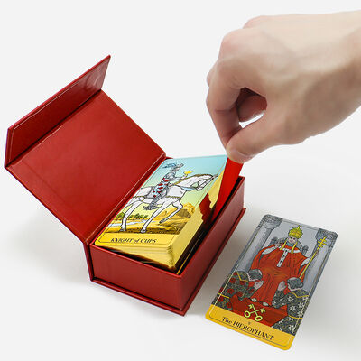 Czerwona Karta Tarot Logo drukowane na zamówienie Wysokiej jakości projekty Karty orakularne Karty tarot indywidualne Karty tarot na zamówienie