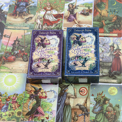 Producenci Niestandardowe papierowe hiszpańskie karty tarota Niestandardowe drukowanie Tarot z znaczeniami