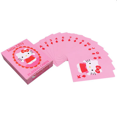 Niestandardowa talia kart do gry z różowo-białej karty Hello Kitty